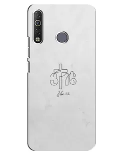 Чохол для TECNO Camon 12 Air CC6 з картинкою «Івана 3:16 Хрест»