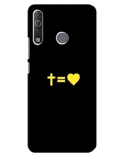 Чохол для TECNO Camon 12 Air CC6 з картинкою «Серце та Хрест»
