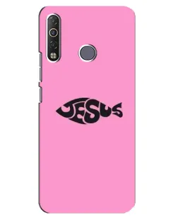 Чохол для TECNO Camon 12 Air CC6 з картинкою «Рожевий символ Jesus»