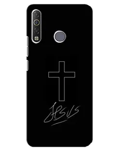 Чехол для TECNO Camon 12 Air CC6 с картинкой «Графический крест Jesus»