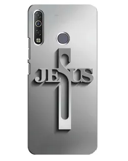 Чехол для TECNO Camon 12 Air CC6 с картинкой «Металлический крест Jesus»