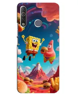 Чехол для TECNO Camon 12 Air CC6 с картинкой «Космический фастфуд»