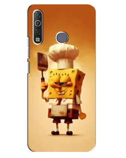 Чехол для TECNO Camon 12 Air CC6 с картинкой «Губка Боб повар»