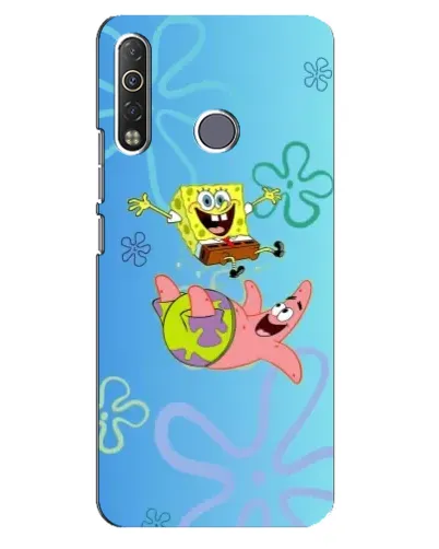 Чехол для TECNO Camon 12 Air CC6 с картинкой «Спанч Боб и Патрик»