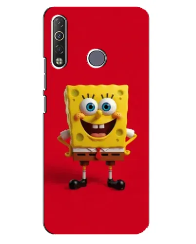 Чехол для TECNO Camon 12 Air CC6 с картинкой «Спанч Боб на красном»