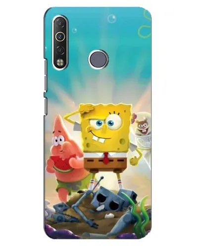 Чехол для TECNO Camon 12 Air CC6 с картинкой «Спанч Боб победитель»