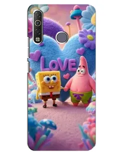Чехол для TECNO Camon 12 Air CC6 с картинкой «Губка Боб Патрик»