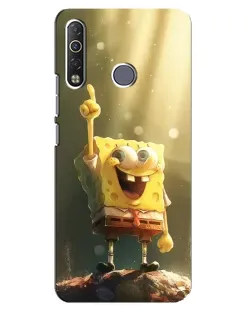 Чехол для TECNO Camon 12 Air CC6 с картинкой «Сияющий Спанч Боб»