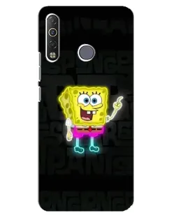 Чехол для TECNO Camon 12 Air CC6 с картинкой «Неоновый Губка Боб»
