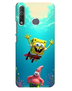 Чехол для TECNO Camon 12 Air CC6 с картинкой «Спанч Боб под водой»