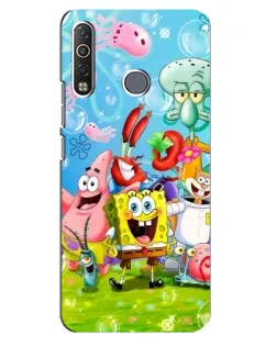 Чехол для TECNO Camon 12 Air CC6 с картинкой «Губка Боб и друзья»