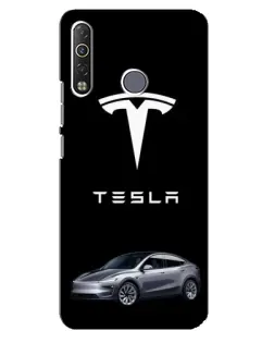 Чохол для TECNO Camon 12 Air CC6 з картинкою «Tesla Model Y»