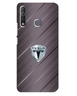 Чохол для TECNO Camon 12 Air CC6 з картинкою «Металева текстура Tesla»