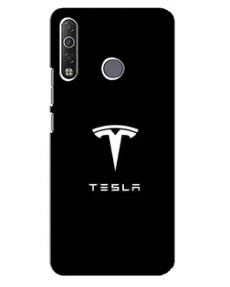 Чохол для TECNO Camon 12 Air CC6 з картинкою «Tesla White Logo»