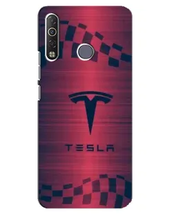 Чохол для TECNO Camon 12 Air CC6 з картинкою «Тесла червоний карбон»