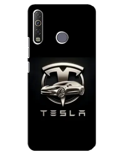 Чохол для TECNO Camon 12 Air CC6 з картинкою «Tesla — срібне авто» Чохол для TECNO Camon 12 Air CC6 з картинкою «Tesla — срібне авто»