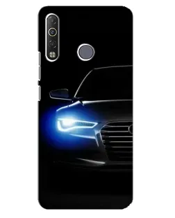 Чехол для TECNO Camon 12 Air CC6 с картинкой «Неоновый взгляд Audi»