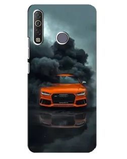 Чехол для TECNO Camon 12 Air CC6 с картинкой «Audi в облаках дыма»