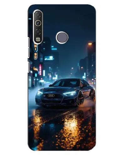 Чехол для TECNO Camon 12 Air CC6 с картинкой «Ночной город и Audi» Чехол для TECNO Camon 12 Air CC6 с картинкой «Ночной город и Audi»