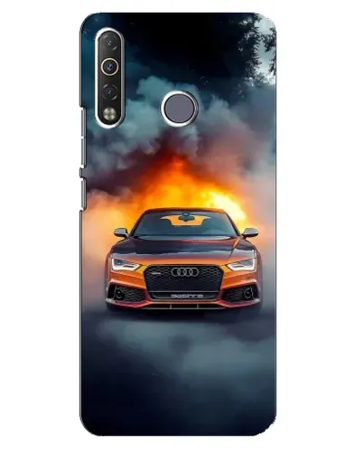 Чехол для TECNO Camon 12 Air CC6 с картинкой «Audi в огненном дыму» Чехол для TECNO Camon 12 Air CC6 с картинкой «Audi в огненном дыму»