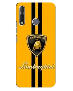 Чехол для TECNO Camon 12 Air CC6 с картинкой «Lamborghini Stripe желтый» Чехол для TECNO Camon 12 Air CC6 с картинкой «Lamborghini Stripe желтый»