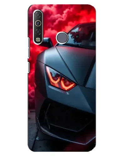 Чохол для TECNO Camon 12 Air CC6 з картинкою «Lamborghini червоне сяйво»