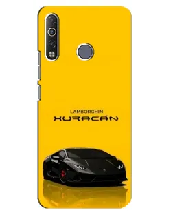 Чохол для TECNO Camon 12 Air CC6 з картинкою «Lamborghini Huracan чорний»