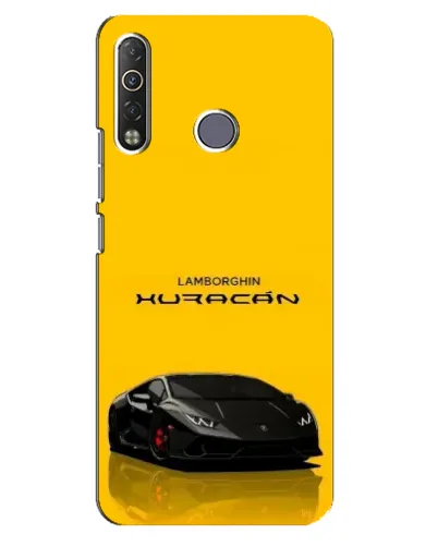Чохол для TECNO Camon 12 Air CC6 з картинкою «Lamborghini Huracan чорний»