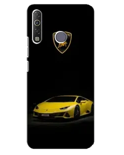 Чохол для TECNO Camon 12 Air CC6 з картинкою «Lamborghini жовтий акцент»
