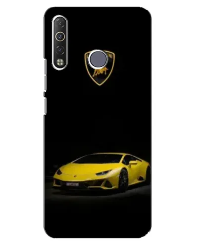 Чохол для TECNO Camon 12 Air CC6 з картинкою «Lamborghini жовтий акцент»