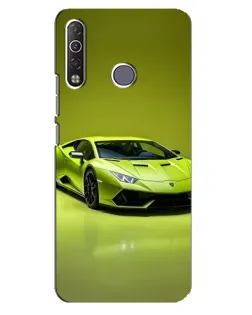 Чохол для TECNO Camon 12 Air CC6 з картинкою «Салатовий Lamborghini Huracan»