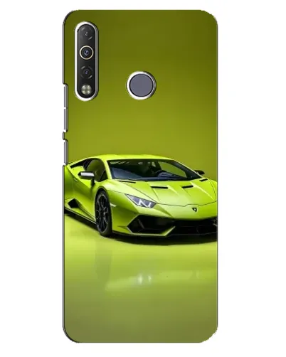Чохол для TECNO Camon 12 Air CC6 з картинкою «Салатовий Lamborghini Huracan»