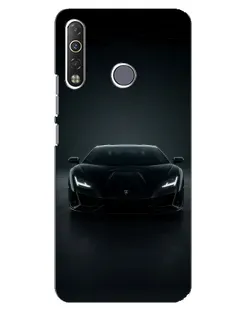 Чохол для TECNO Camon 12 Air CC6 з картинкою «Чорний Lamborghini Aventador»