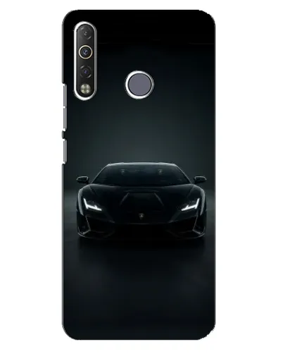 Чохол для TECNO Camon 12 Air CC6 з картинкою «Чорний Lamborghini Aventador»