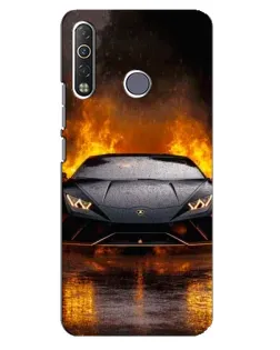 Чохол для TECNO Camon 12 Air CC6 з картинкою «Lamborghini у вогні»