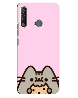 Чехол для TECNO Camon 12 Air CC6 с картинкой «Pusheen и печенье» Чехол для TECNO Camon 12 Air CC6 с картинкой «Pusheen и печенье»