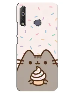 Чехол для TECNO Camon 12 Air CC6 с картинкой «Пушин с кексом»