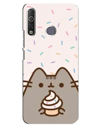 Чехол для TECNO Camon 12 Air CC6 с картинкой «Пушин с кексом» Чехол для TECNO Camon 12 Air CC6 с картинкой «Пушин с кексом»
