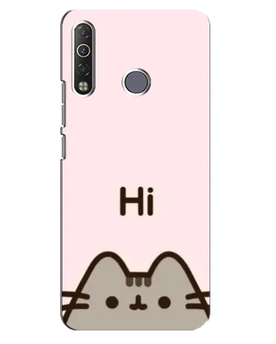 Чехол для TECNO Camon 12 Air CC6 с картинкой «Пушин говорит Hi» Чехол для TECNO Camon 12 Air CC6 с картинкой «Пушин говорит Hi»