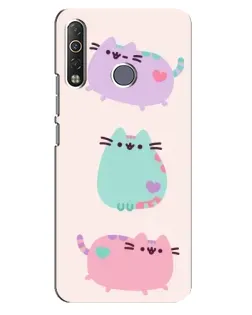 Чехол для TECNO Camon 12 Air CC6 с картинкой «Pusheen трио»