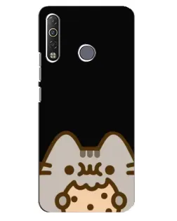 Чехол для TECNO Camon 12 Air CC6 с картинкой «Пушин на черном»