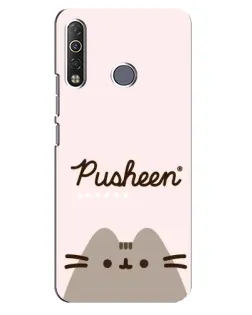 Чехол для TECNO Camon 12 Air CC6 с картинкой «Pusheen логотип»