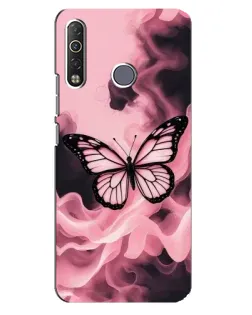 Чехол для TECNO Camon 12 Air CC6 с картинкой «Бабочка в дыму»