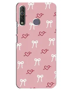 Чехол для TECNO Camon 12 Air CC6 с картинкой «Сердца и банты»