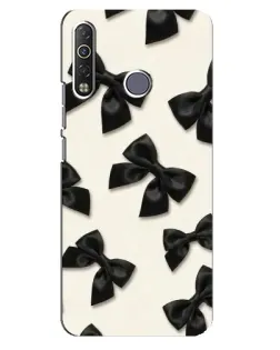 Чехол для TECNO Camon 12 Air CC6 с картинкой «Черные бантики»