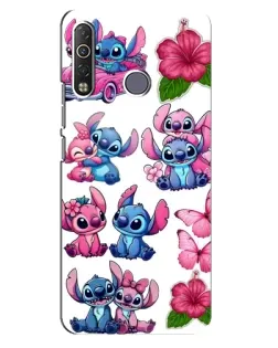 Чохол для TECNO Camon 12 Air CC6 з картинкою «Стікери Stitch та Angel» Чохол для TECNO Camon 12 Air CC6 з картинкою «Стікери Stitch та Angel»