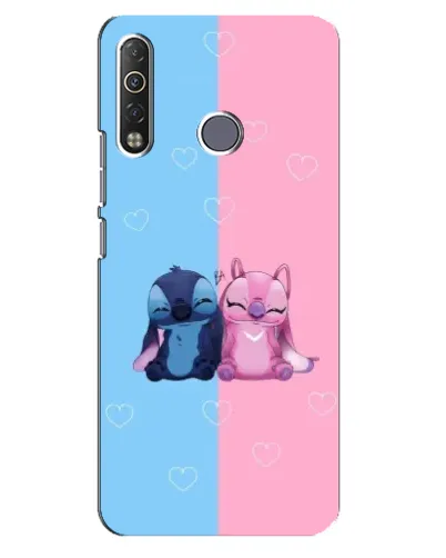 Чохол для TECNO Camon 12 Air CC6 з картинкою «Stitch та Angel Love»