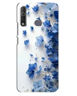 Чехол для TECNO Camon 12 Air CC6 с картинкой «Голубой цветочный каскад» Чехол для TECNO Camon 12 Air CC6 с картинкой «Голубой цветочный каскад»