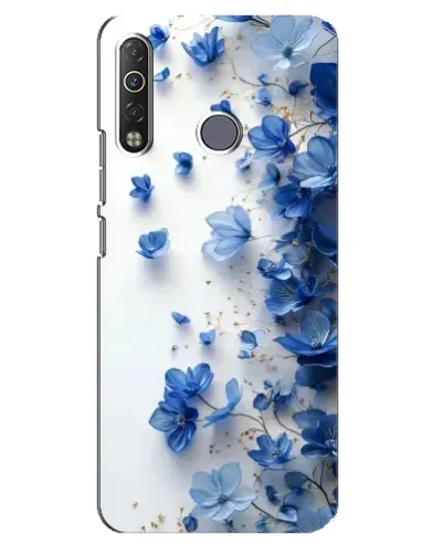 Чехол для TECNO Camon 12 Air CC6 с картинкой «Голубой цветочный каскад» Чехол для TECNO Camon 12 Air CC6 с картинкой «Голубой цветочный каскад»