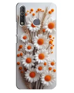 Чехол для TECNO Camon 12 Air CC6 с картинкой «Белые сухоцветы» Чехол для TECNO Camon 12 Air CC6 с картинкой «Белые сухоцветы»